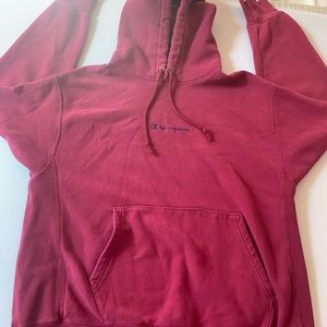 CHAMPION Reverse Weave Burgundy Womens Hoodie